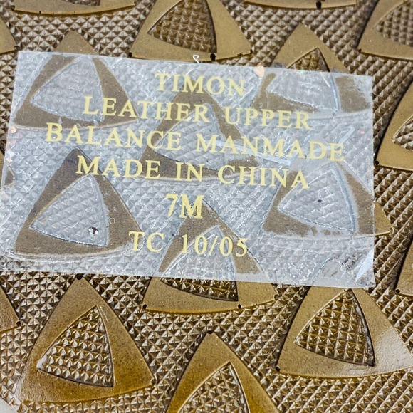 Womens 7M Liz Claiborne Flex Timon Sandals Metallic Brown Leather 2.5" Heels - Picture 9 of 9